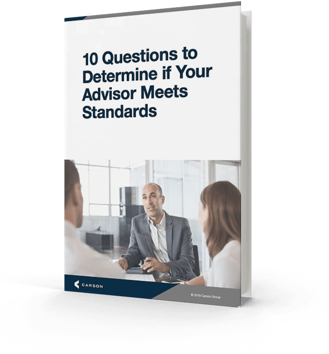 thin 10 questions to determine if your advisor meets standards workbook cover